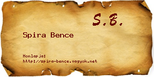 Spira Bence névjegykártya